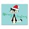 Midcentury Modern Christmas Cat Canvas Wall Art